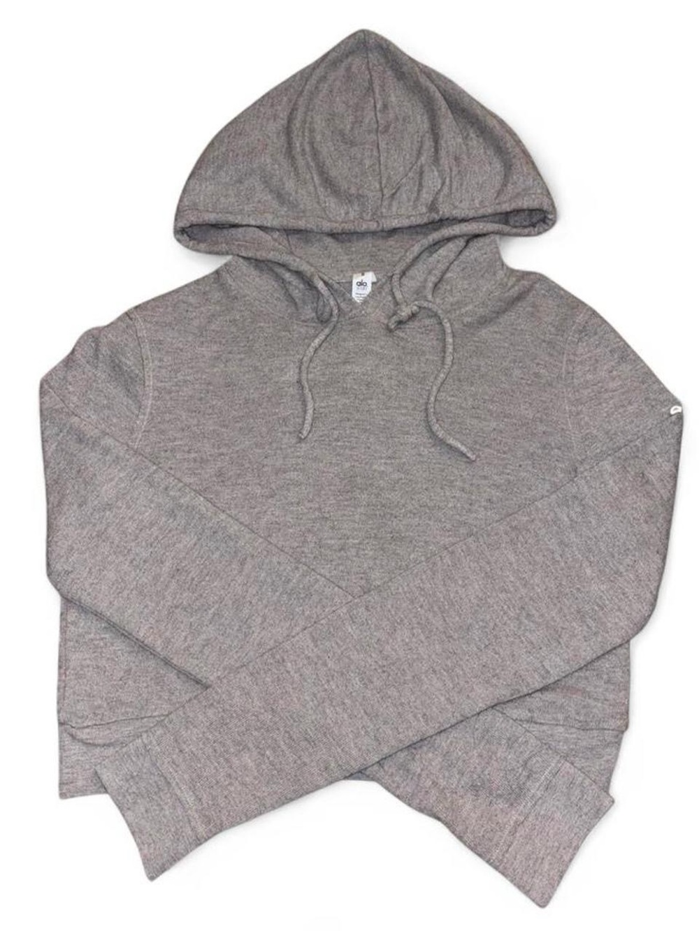 Alo Yoga Getaway Lightweight Gray Cropped Hoodie